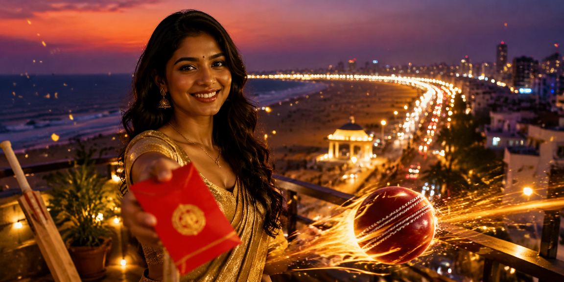 Evening cricket betting scene at Chennai Marina Beach