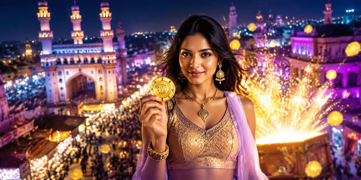 Mobile payment usage in Hyderabad night market scene